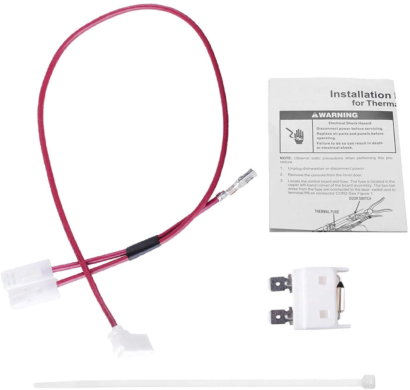 Photo 1 of 675813 Dishwasher Thermal Fuse Replacement Compatible with Whirlpool Kenmore Dishwasher Door Switch - Replace PS382828 AP3115186 3375557 3376359