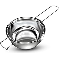 Double Boiler for Candle Making, 600mL Double Boiler 304（18/8）Stainless Steel Universal Melting Chocolate Pot Large…