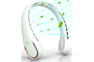 FrSara Neck Fan, Portable Fan Strong Wind, Upgraded 5200mAh, Upgraded Air Volume,360° Cooling, Quiet, No Hair Twisting, Even 