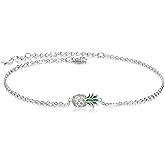 Pineapple/Mushroom/Star/Mountain Anklets Sterling Silver Adjustable Chain Link Ankle Bracelets Beach Anklet Jewelry for Women Teens