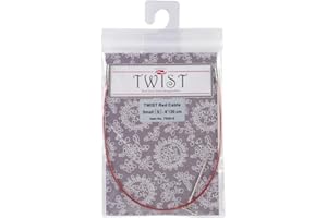 ChiaoGoo 8-Inch Twist Lace Interchangeable Cables, Small, Red (7508-S)