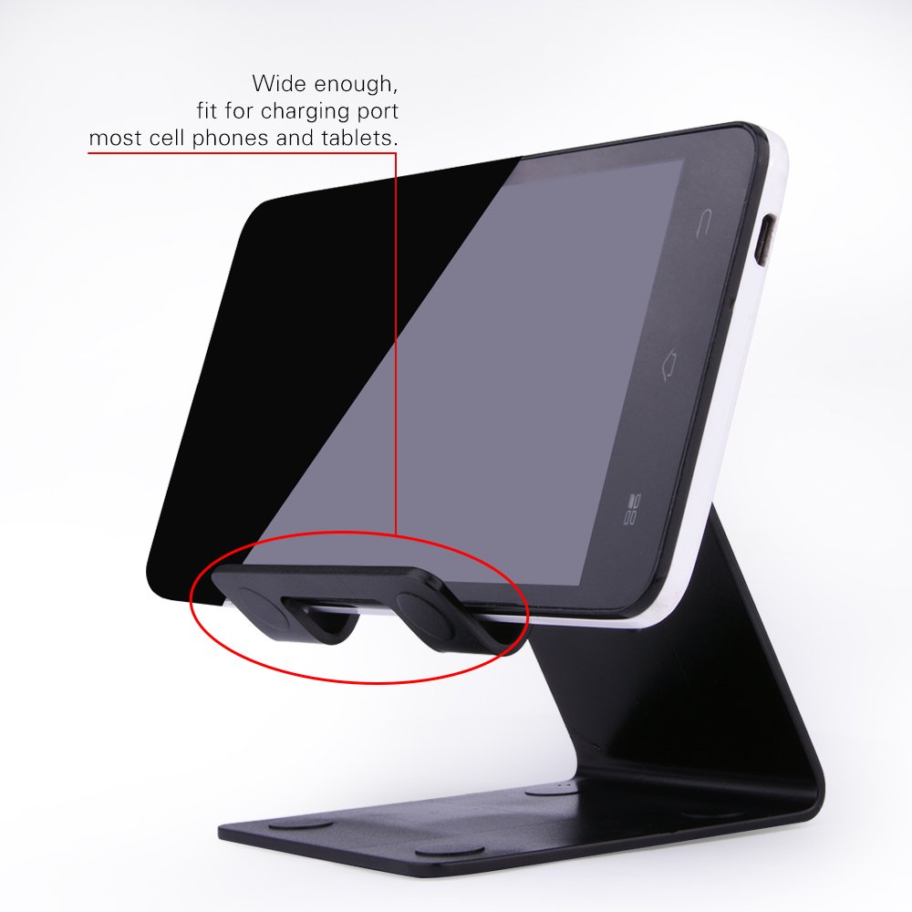 Ecandy Color Aluminium Metal Mobile Phone Tablet PC Stand Holder (Black)