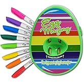 The Eggmazing Egg Decorator Easter Egg Decorator Kit - Arts and Crafts Set - Includes Egg Decorating Spinner and 8 Colorful Q