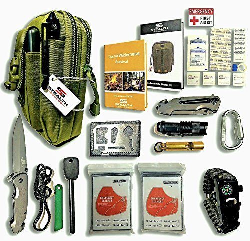 42 in 1 emergency survival military pouch kit, tactical pocket kn…