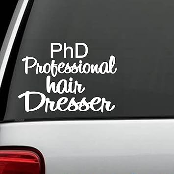 Amazon Com Bluegrass Decals Phd Professional Hair Dresser Stylist