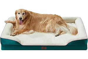 WNPETHOME Orthopedic Dog Beds for Large Size Dogs, Big Waterproof Dog Couch Bed with Washable Removable Cover, Medium Pet Bed Sofa with Sides