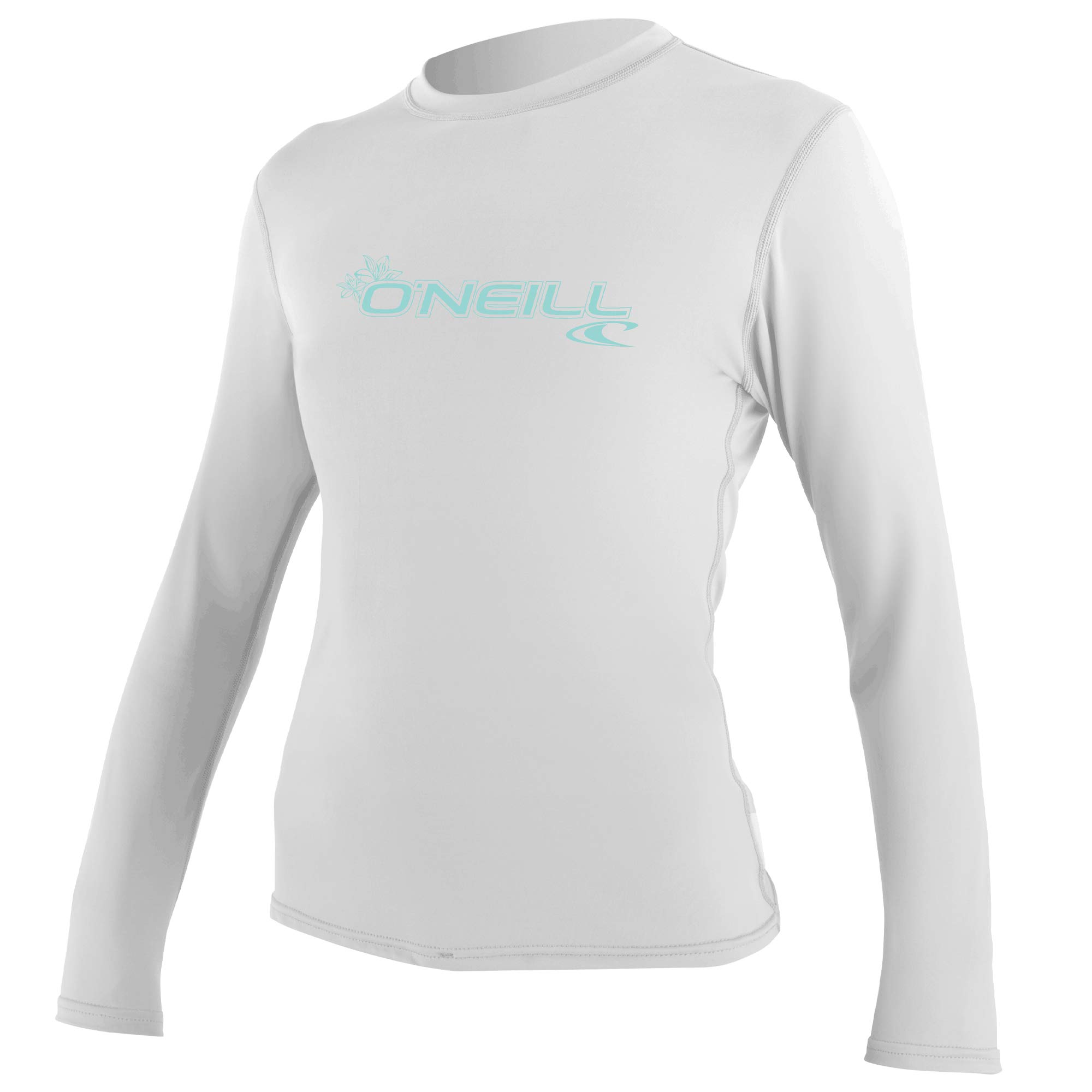 O'Neill Wetsuits Women's Basic Skins Long Sleeve Rash Vest, White, M UK
