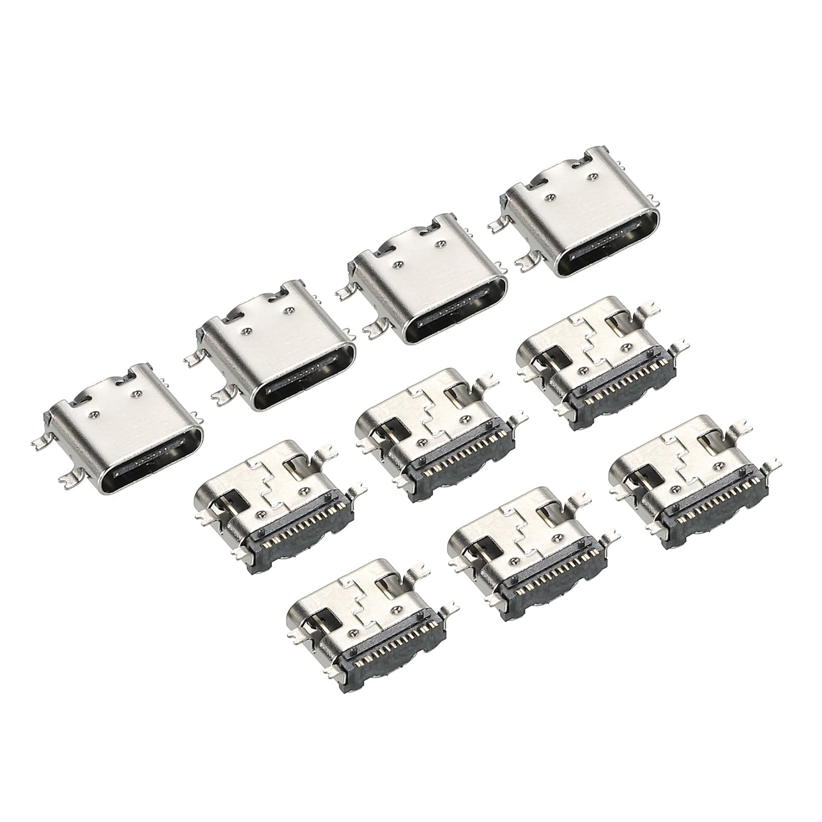 PATIKIL USB 3.1 Type C Connector 16Pins Female Plug Socket 90 Degree 7.7x11.8x3.7mm for Circuit Boards PCB Board Digital Devices Pack of 20