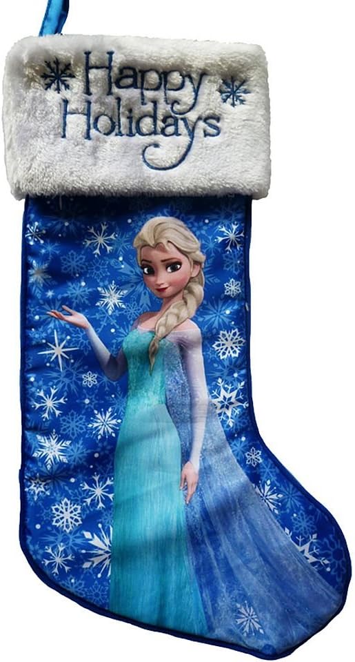Disney Frozen Elsa "Happy Holidays" Christmas Stocking - Blue