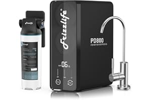 Frizzlife 800GPD Reverse Osmosis Water Filter, NSF/ASNI 58&53&42&372 Standard, Alkaline Mineral pH+ Tankless Reverse Osmosis 