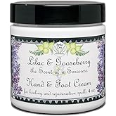 BELLA DES NATURAL BEAUTY Lilac and Gooseberry Hand and Foot Moisturizing Cream | 4 oz | Yennefer Perfume Scent of a Sorceress | with Protein, Kokum Butter, for Very Dry Skin, Feet and Cuticles