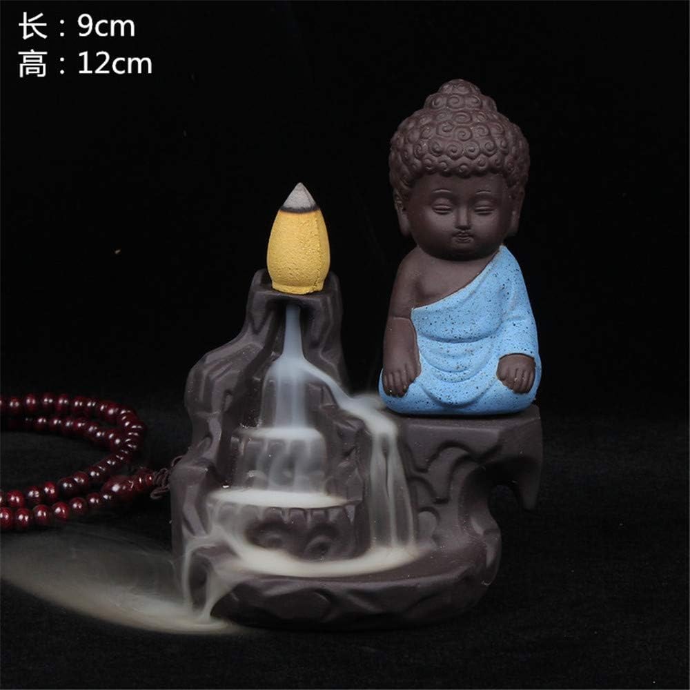 FFDGHB Backflow Incense Burner Ceramic Backflow Incense Burner Small Monk Home Decoration Backflow Incense Burner Back Burner Gift 12 * 9Cm