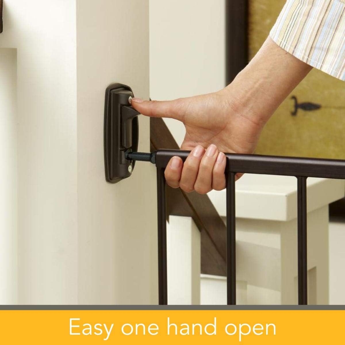 North States 47.85" Easy Swing Lock Baby Gate Ideal for Standard or