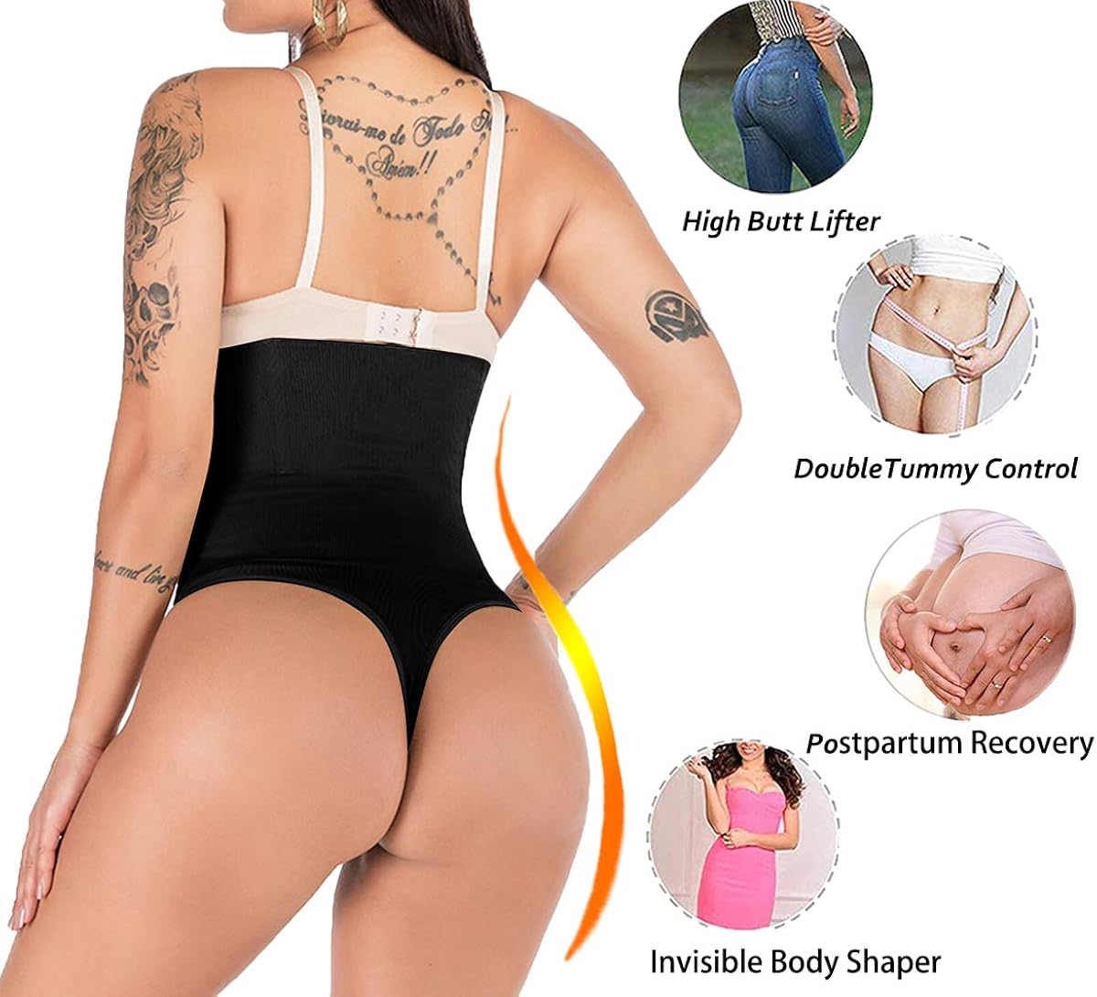 Hioffer 328 Women Waist Cincher Girdle Tummy Slimmer Sexy Thong Panty Shapewear at  Women’s Clothing store