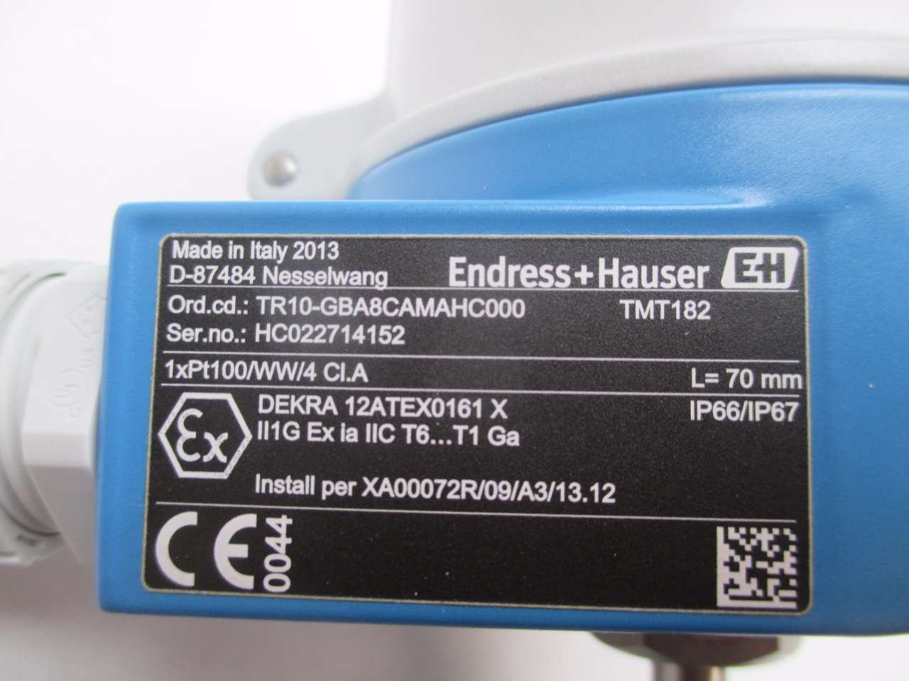 Endress Hauser Tr10 Gba8camahc000 Resistance Temperature Detector