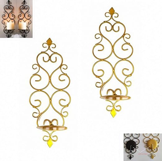 Conjunto De 2 Apliques De Velas De Pared Aplique De Pared