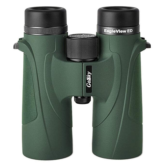 Gosky EagleView 10x42 ED Glass Binoculars for Adults, Professional Waterproof Binoculars for