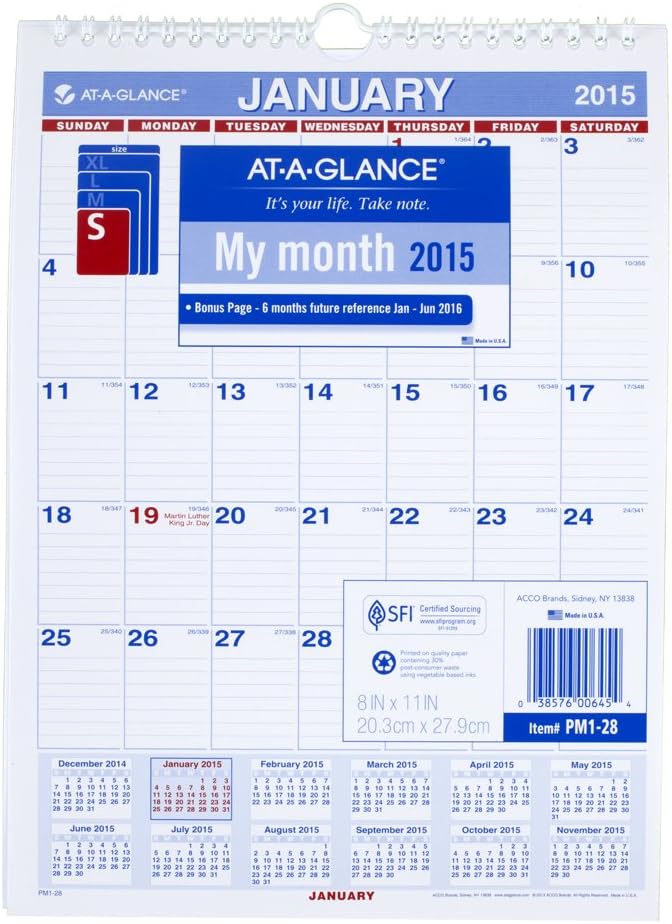 Amazon Com At A Glance Monthly Wall Calendar 2015 Wirebound 8 Amazon Com At A Glance Monthly Wall Calendar 2015 Wirebound 8