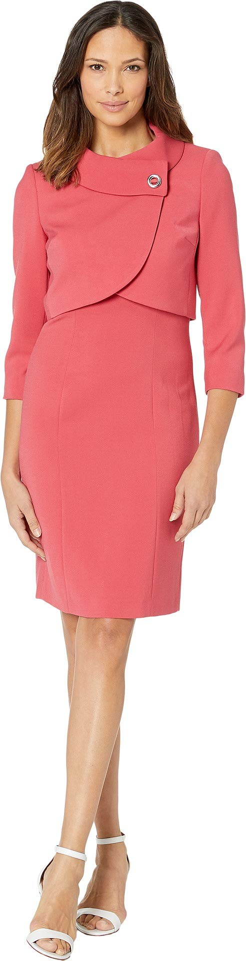 envelope collar jacket dress