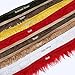 Neotrims Fake Faux Luxury Quality Two Tone Fur Trimming on Satin Ribbon Trim, for Costume, Crafts, Hoods & Coats Edging. 5 Earthy Natural Colours, Silky Fur Hairs, 7-8 cms Long. - Cream - 1 Meter