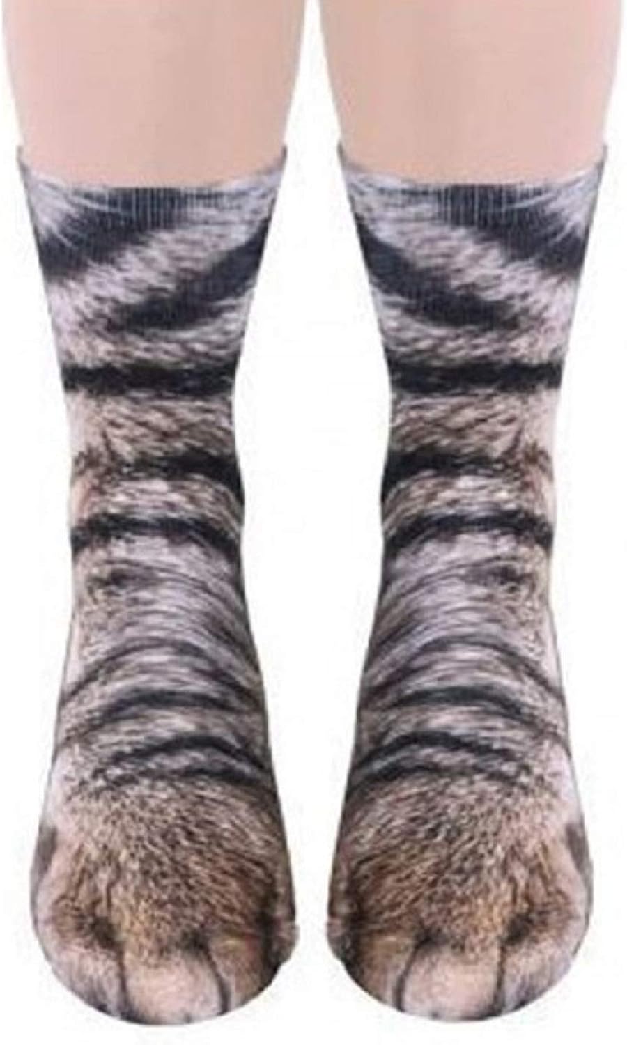 3D HD Printed Funny Animal Paw Socks, Novelty Crew Socks for Men Women