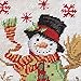 Personalized Heirloom Christmas Stocking Needlepoint Snowman, 100% Wool, 9.5