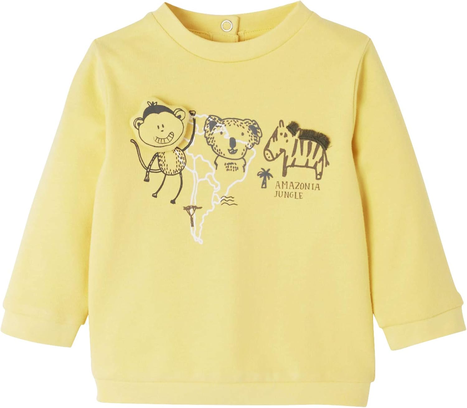 Vertbaudet Sweat Bebe Garcon Animation Ludique Animaux De La Jungle Sweat Shirts Bebe Garcon 0 24m