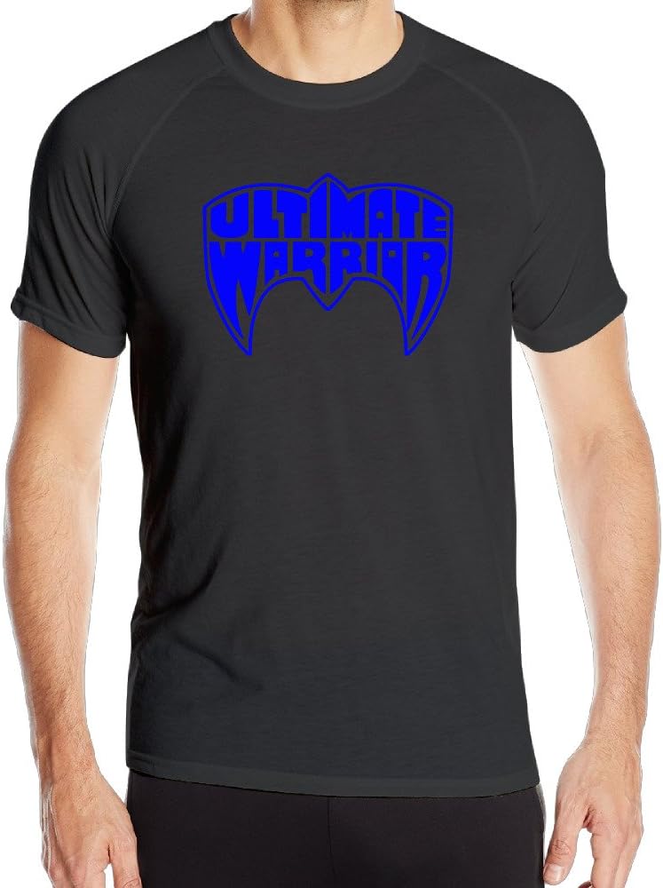 PTR Men's Quick Dry Ultimate Warrior Running Jersey T-Shirt Black