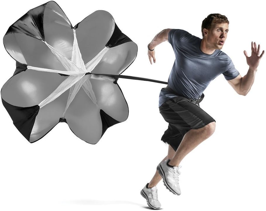 UBOSS Runing Speed Chute,Speed Training Resistance Parachute & Fitness Explosive Helps Maximize Acceleration and Top Running Speed through Resistance and Overspeed Training