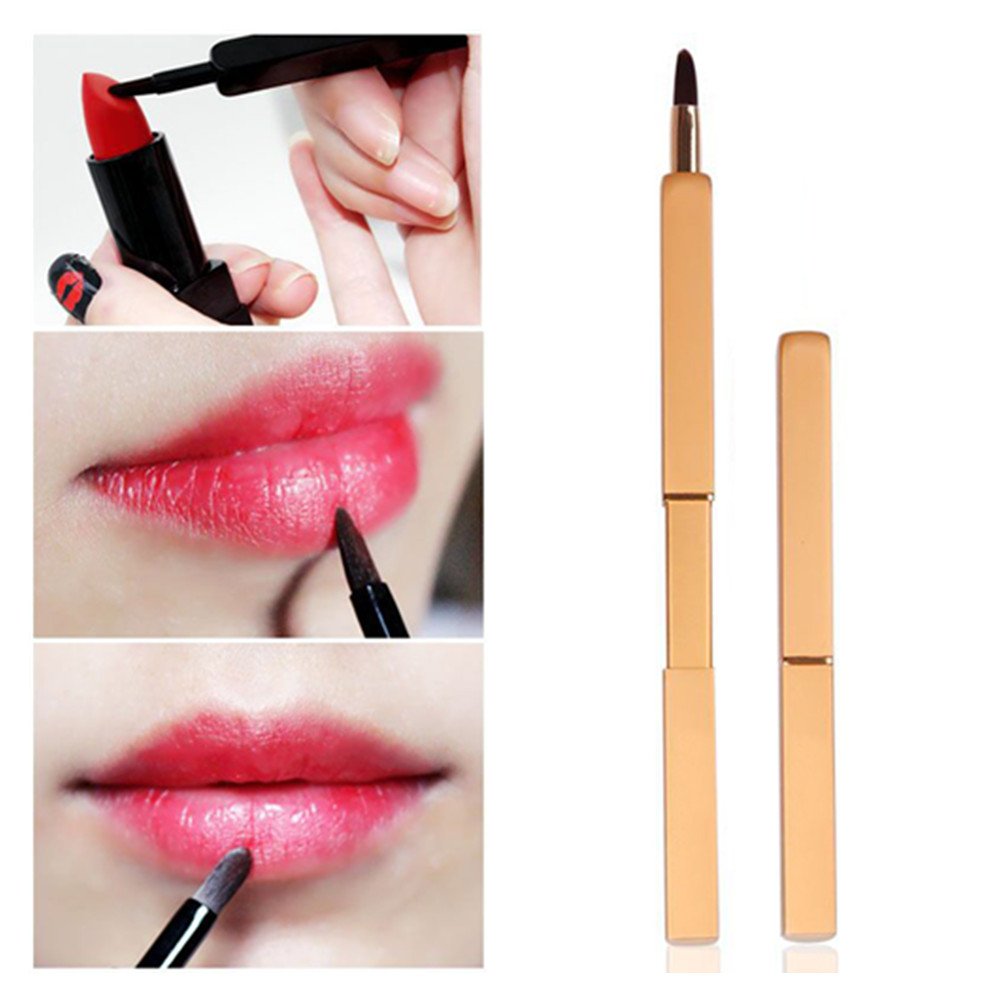 Pinkiou Lip Brush Lipstick Gross Lip Makeup Brush Retractable Cosmetics