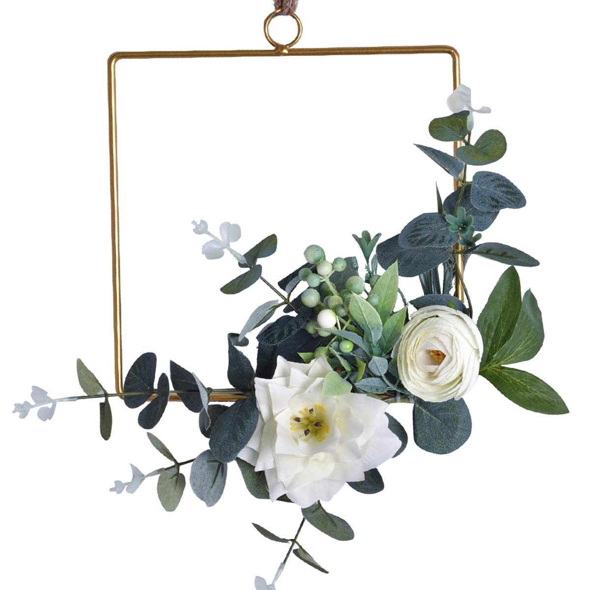 Download Pauwer Floral Hoop Wreath Set of 3 Handcrafted Clematis ...