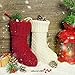 LimBridge Christmas Mini Stockings, 6 Pack 7 inches Knitted Knit Rustic Holiday Decorations for Family Home, White and Red