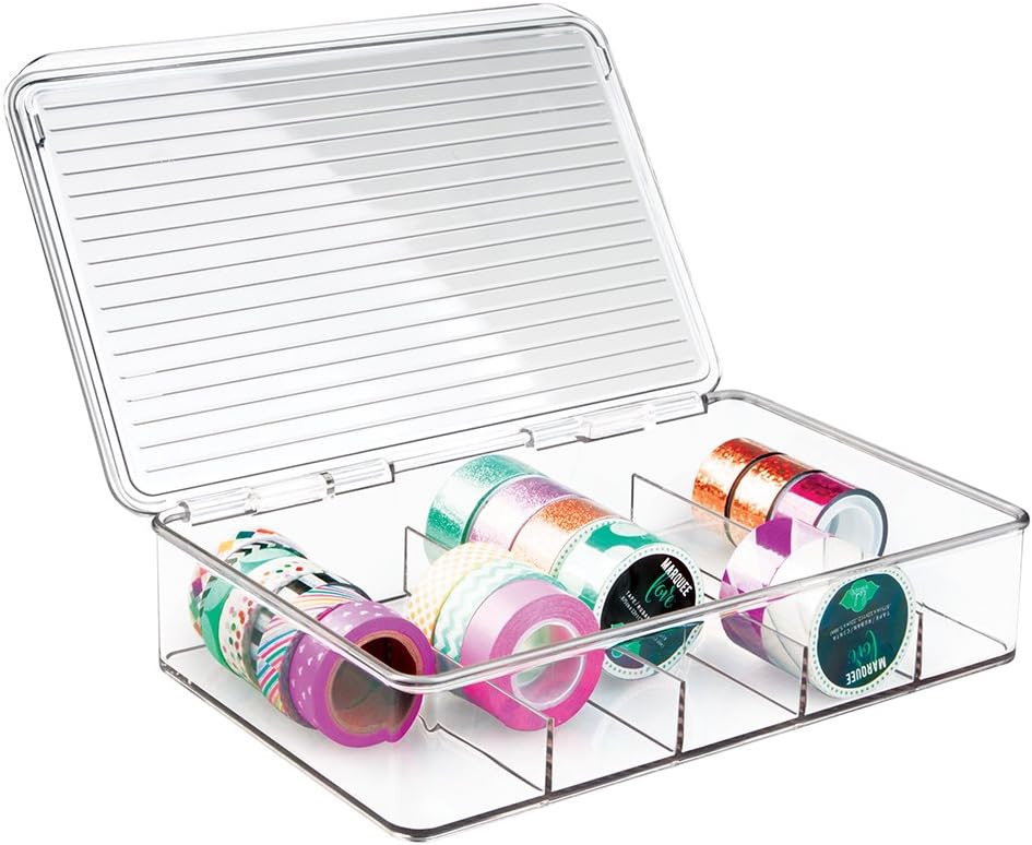 mDesign Storage Box for Craft Supplies Great Arts and Crafts
