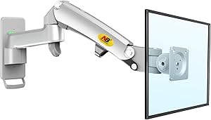 NB North Bayou Full Motion Monitor Wall Mount Bracket for 24-35 Inch LCD LED Flat Screen with Weight Capacity 6.6lbs to 26.5lbs (Double Extension) F300-S