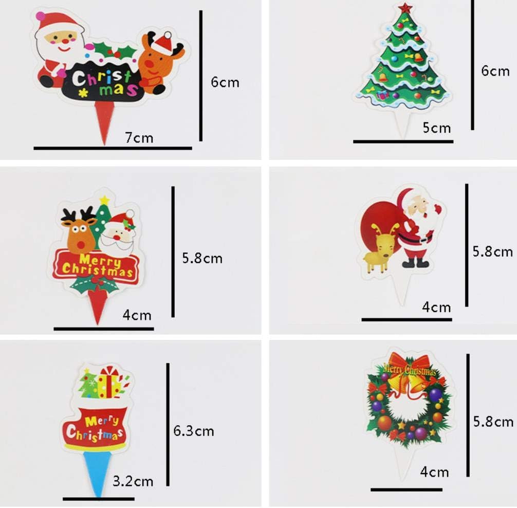 Amazon Yonik カップケーキトッパー クリスマス ケーキトッパー かわいい ケーキデコレーション ケーキピック 100枚 10種デザイン パーティグッズ デコレーションツール オンライン通販