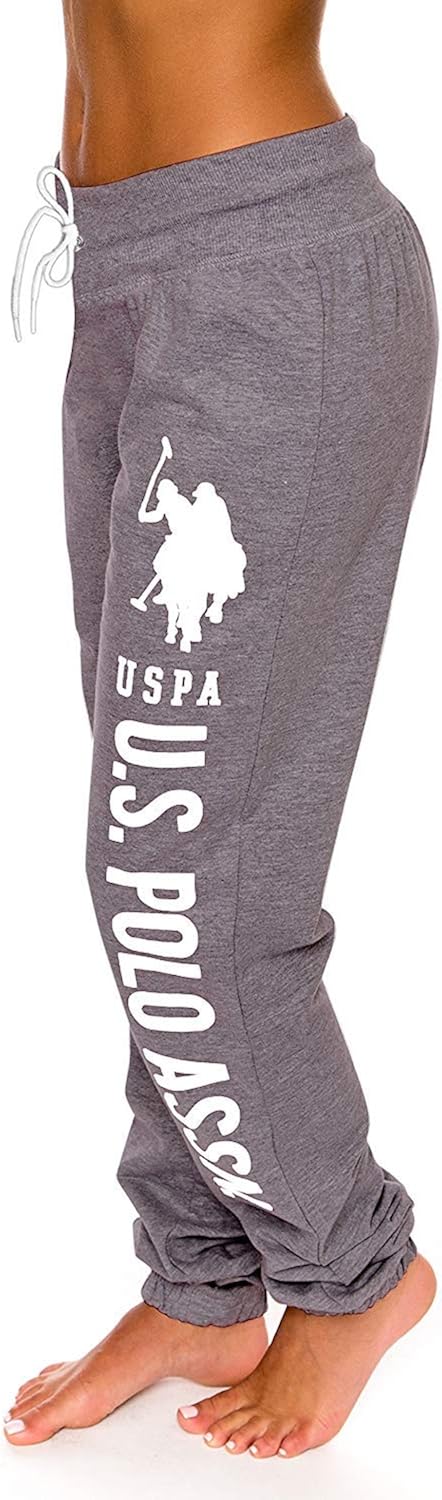 U.S. Polo Assn. Essentials Womens French Terry Jogger Lounge Sleep Sweatpants Pajamas: Clothing