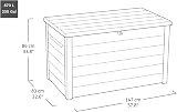 Keter Signature Ontario 870L Outdoor Storage Box Rosewood with Hydraulic Lid view 6