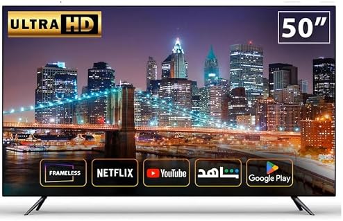Box 50-Inch Smart Android TV, UHD Display, Model WTV50BF, 60Hz Refresh ...