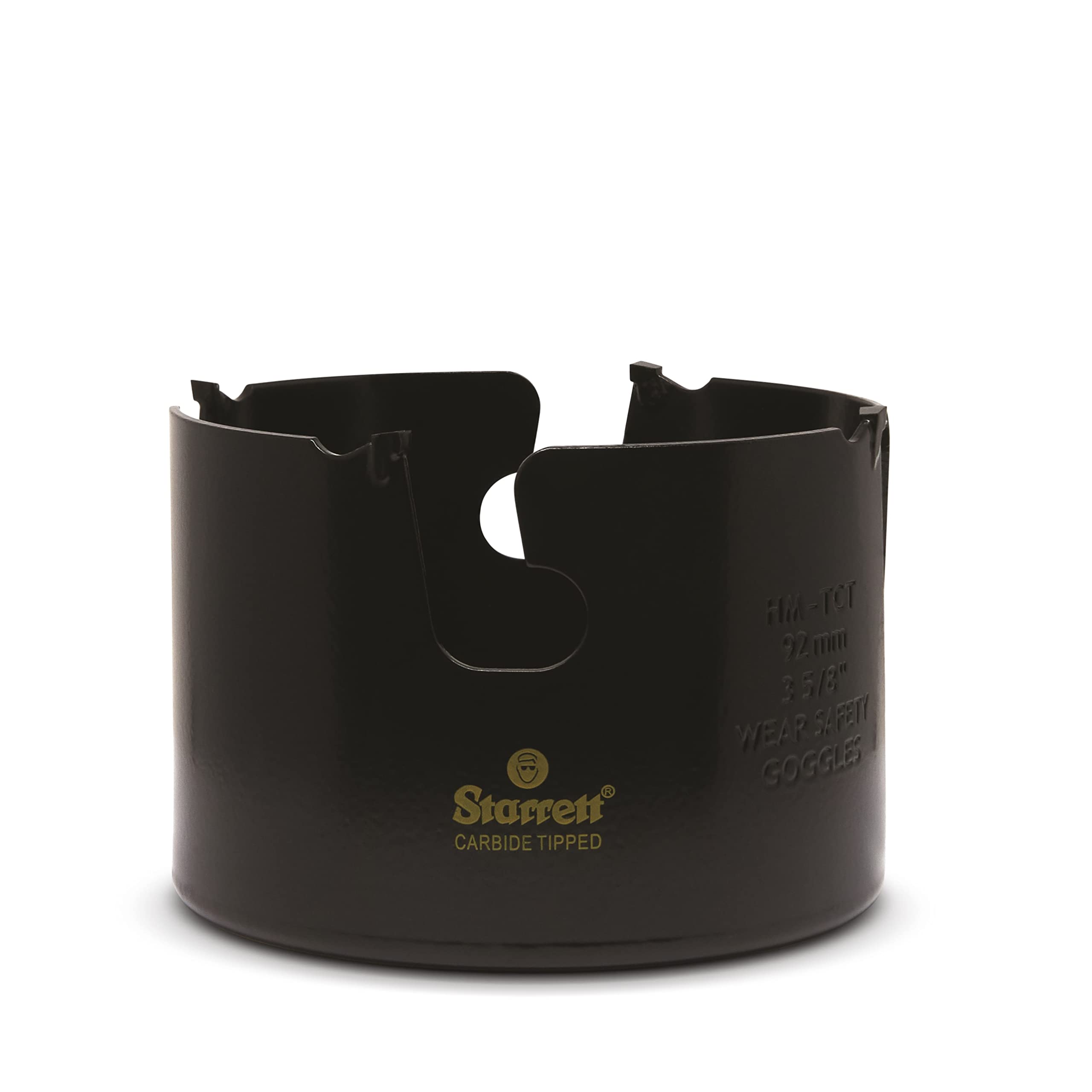 Starrett Tungsten Carbide Tipped Holesaw - MPH0358 Multi Purpose Cut TCT Hole Saw Cutter - For Wood MDF Plastics Ceramic Wall Tiles - 92mm