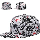 Mens Snapback Baseball Cap Hip Hop Style Flat Visor Adjustable Outdoor Cap Unisex Adjustable Breathable