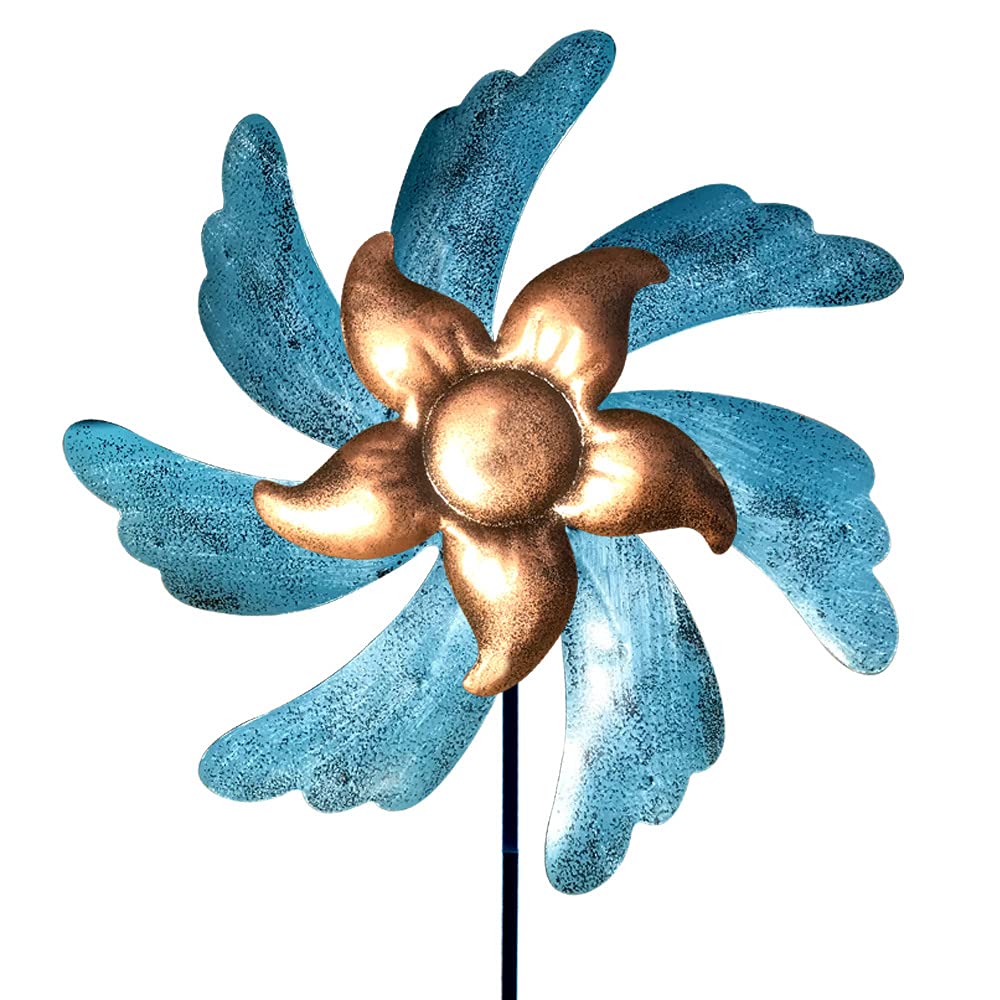 Wind Spinner Metal Outdoor Yard Art Decorative Sculptures Windmill for Patio Lawn Garden