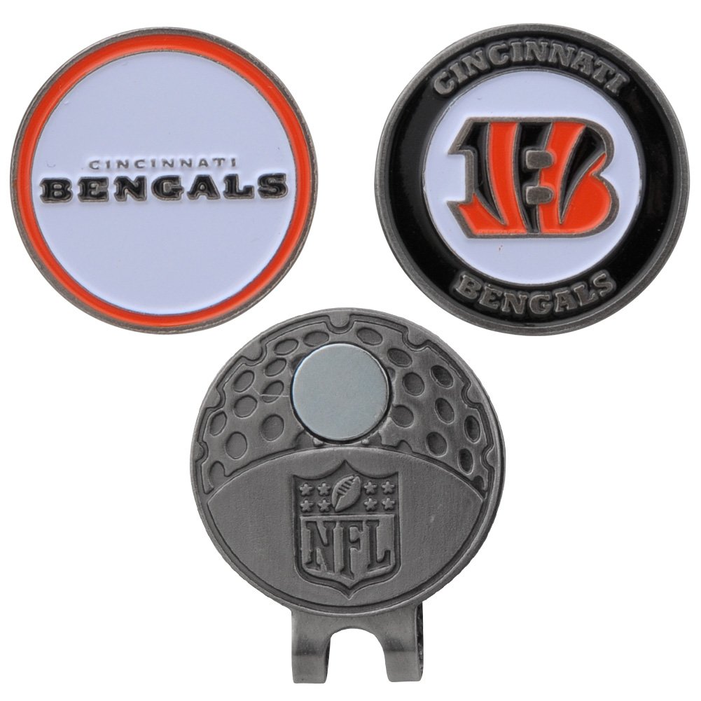 Team Golf NFL Golf Cap Clip with 2 Removable Double-Sided Enamel Magnetic Ball Markers, Attaches Easily to Hats