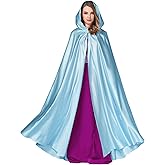 BEAUTELICATE Women's Wedding Hooded Cape Bridal Cloak Poncho Full Length