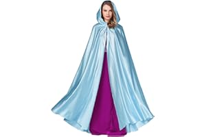 BEAUTELICATE Women's Wedding Hooded Cape Bridal Cloak Poncho Full Length