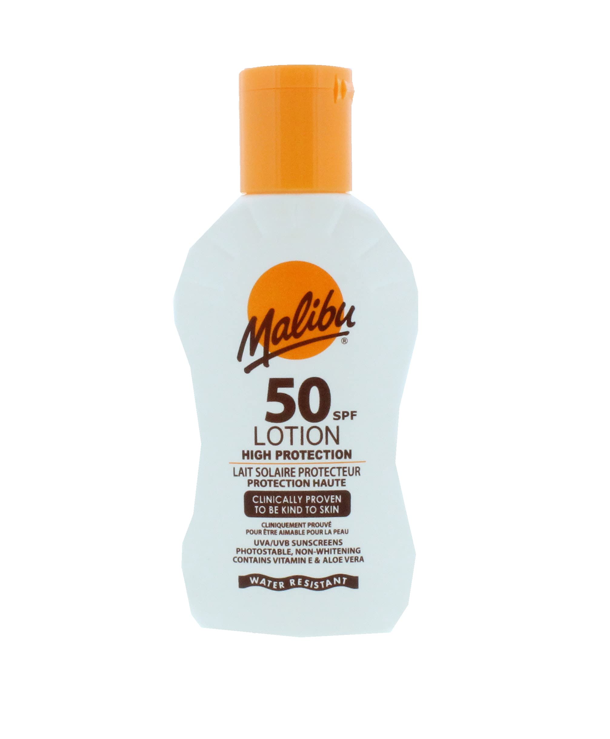 Malibu Sun SPF 50 Lotion, Very High Protection Sun Cream, Water Resistant, Vitamin E and Aloe Vera Extract, 100ml