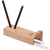 4-Rod Ceramic Sharpener Box for Kitchen Knives and Cutlery Sharpening Tool | Turn box with crock sticks, portable manual system, ceramic rods for fast and easy knife edge sharpening at home or outdoors