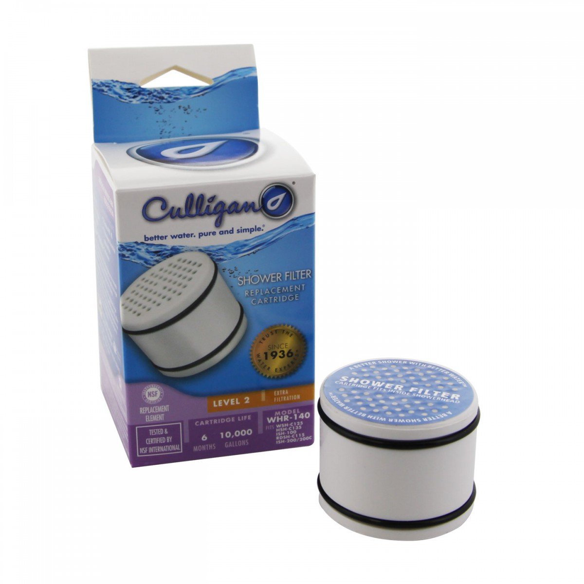 Culligan Certified WHR-140 Replacement Filter Cartridge for Culligan Filtered Shower Heads