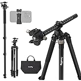 SmallRig CT200 72.8"/200cm Horizontal Overhead Tripod for Camera with Smartphone Holder & Carrying Bag, 33lb Max Load Aluminum Horizontal Camera Tripod for Overhead Shots