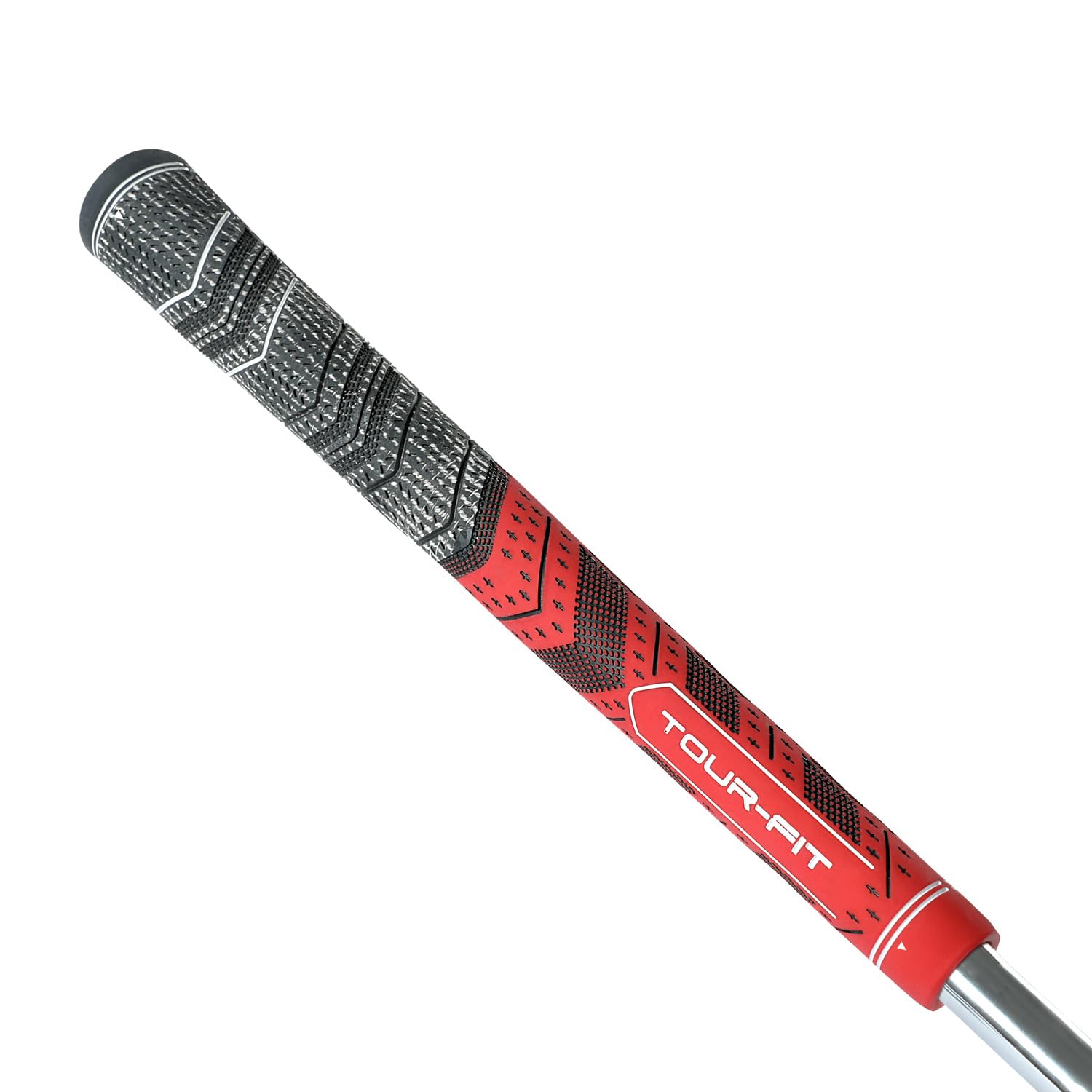 Golf Grip Tour Fit Dual Compound Premium Half Cord Golf Grips Standard Midsize Golf Grips with Golf Tape Set of 1/3/6/9/13 (Standard, Black/Red 1 Single Grip)