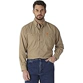 WranglermensFr Flame Resistant Two Pocket Work Shirt